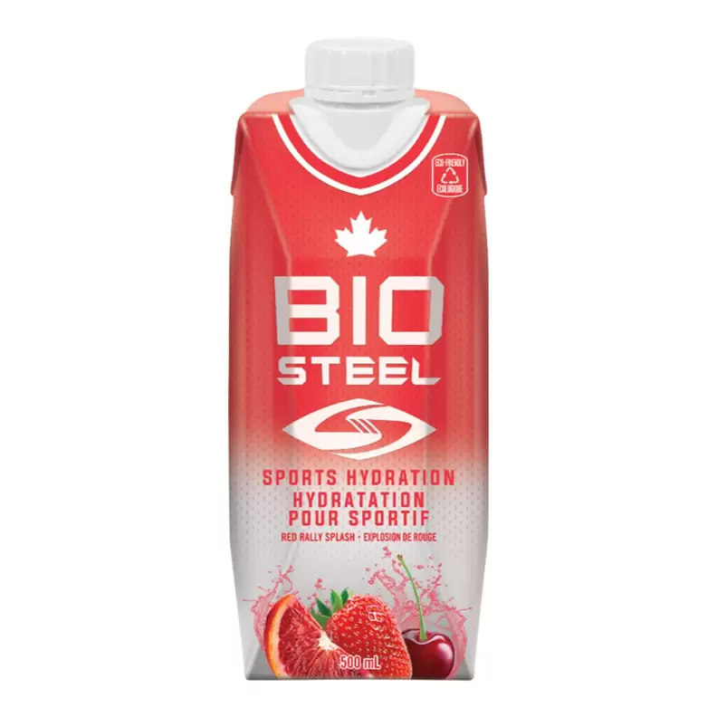 BioSteel Red Rally Splash Hydration Mix Ready To Drink (RTD) 12 Pack 500ml offers at $19.88 in Sport Chek