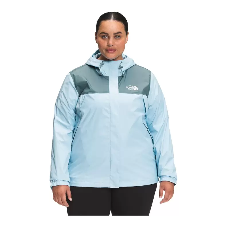 The North Face Women's Plus Size Antora Shell 2L Hooded Rain Jacket, Waterproof, Breathable offers at $97.97 in Sport Chek