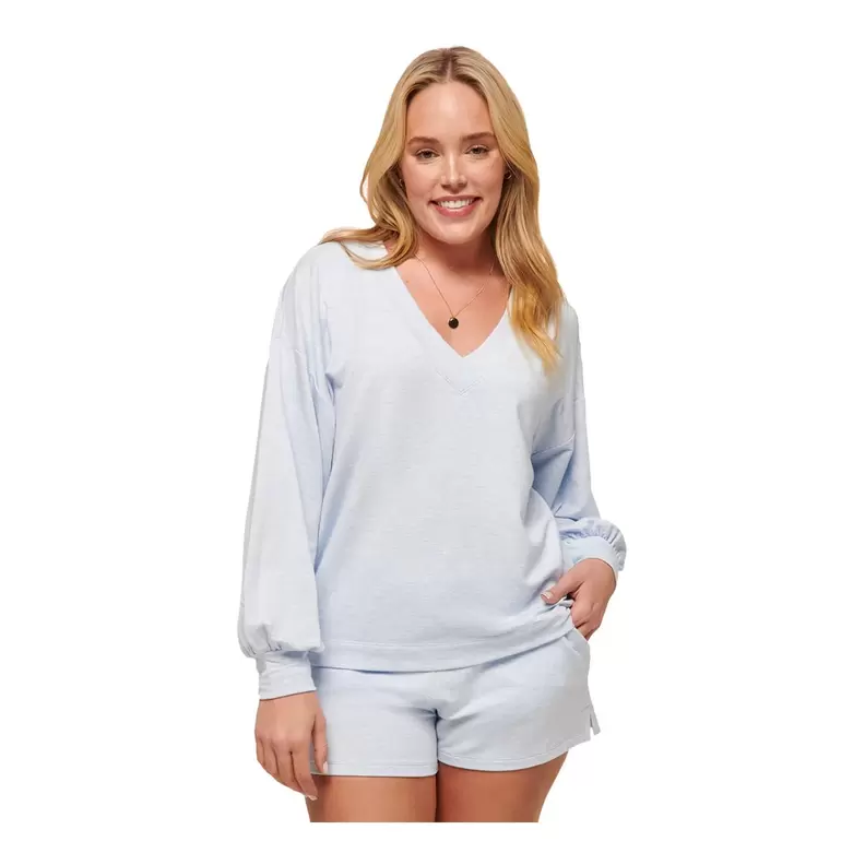 TravisMathew Women's Cloud Half Zip V-neck Golf Pullover offers at $126.97 in Sport Chek