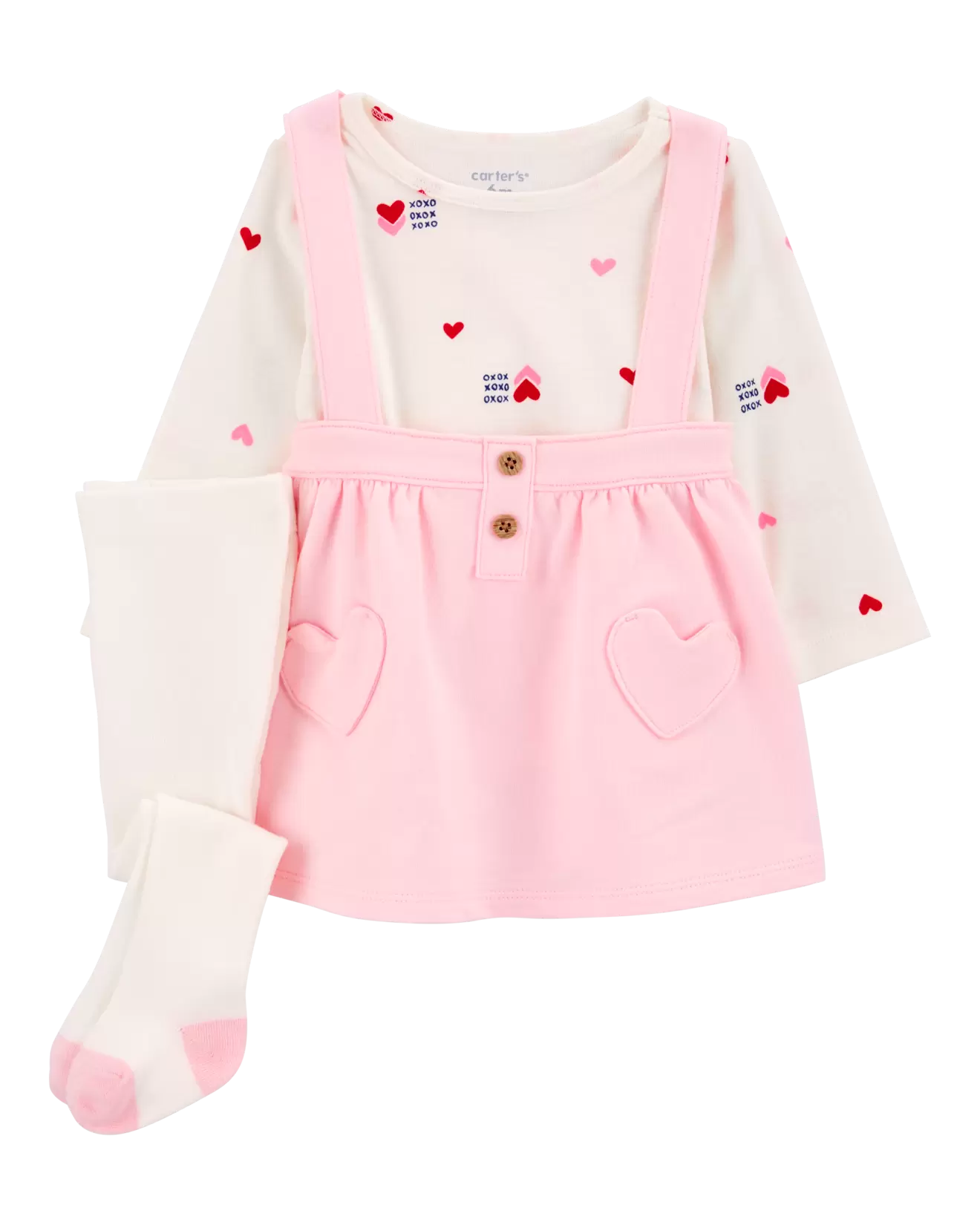 Baby 3-Piece Heart Print Jumper & T... offers at $16 in Carter's OshKosh