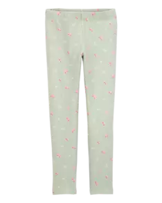 Kid Floral Stretch Leggings - Green offers at $6.99 in Carter's OshKosh