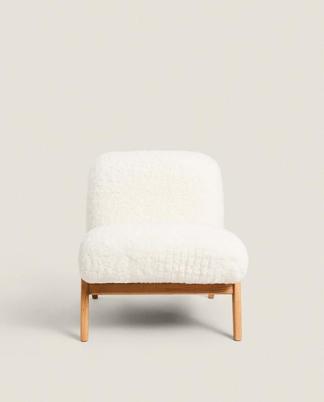 UPHOLSTERED FAUX FUR ARMCHAIR offers at $499 in ZARA HOME