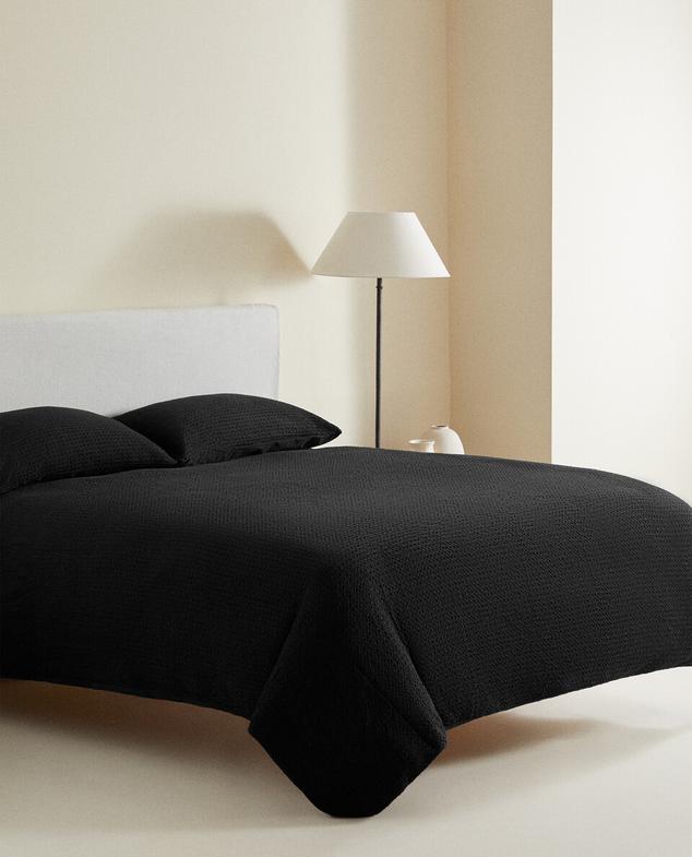 WAFFLE-KNIT DUVET COVER offers at $149 in ZARA HOME
