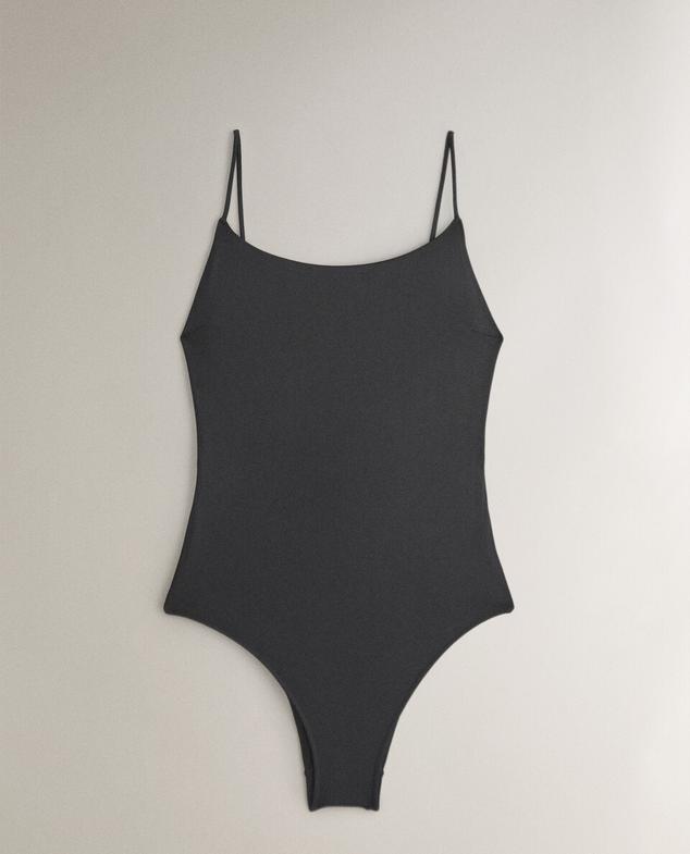 PLAIN ANTHRACITE GREY SWIMSUIT WITH THIN STRAPS offers at $99.9 in ZARA HOME