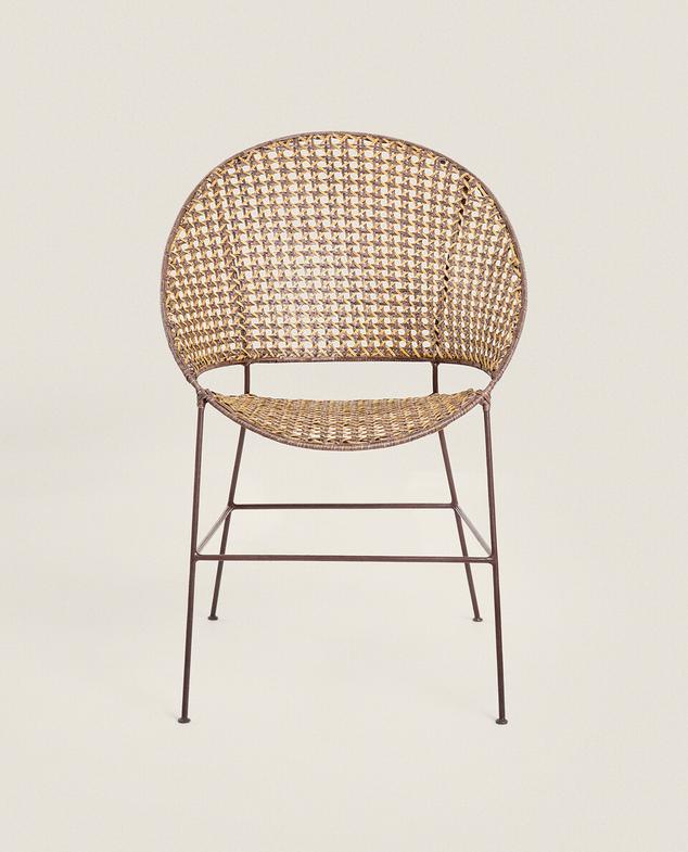 RATTAN CHAIR WITH METAL FRAME offers at $359 in ZARA HOME