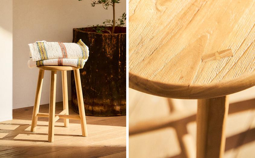 ELM WOOD STOOL offers at $99.9 in ZARA HOME