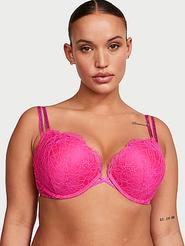 Bombshell Add-2-Cups Double Shine Strap Lace Push-Up Bra offers at $101.99 in Victoria's Secret