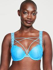 Rose Lace & Grommet Push-Up Bra offers at $94.7 in Victoria's Secret