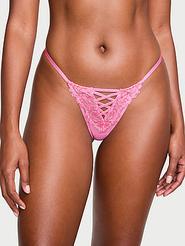 Boho Floral Embroidery Thong Panty offers at $43.67 in Victoria's Secret