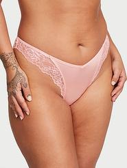 Rose Lace-Trim High-Leg Thong Panty offers at $27.63 in Victoria's Secret