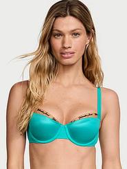 Smooth Logo Embroidery Lightly Lined Balconette Bra offers at $80.12 in Victoria's Secret