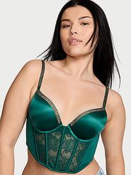Bombshell Add-2-Cups Shine Strap Push-Up Corset Top offers at $123.86 in Victoria's Secret