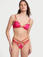 Unlined Tropical Satin Lace Low-Cut Demi Bra offers at $87.41 in Victoria's Secret