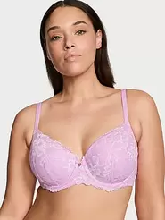 Lightly Lined Lace-Cup Demi Bra offers at $80.12 in Victoria's Secret