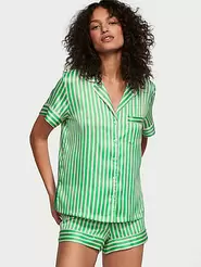 Satin Short Pajama Set offers at $51.02 in Victoria's Secret