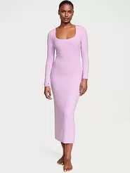 Ribbed Modal Long-Sleeve Slip Dress offers at $26.23 in Victoria's Secret