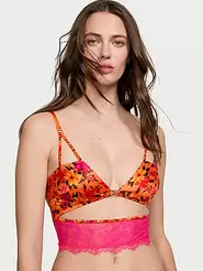 Tropical Satin Lace Cutout Bra Top offers at $23.31 in Victoria's Secret