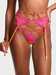 Tropical Satin Lace Garter Belt offers at $10.19 in Victoria's Secret