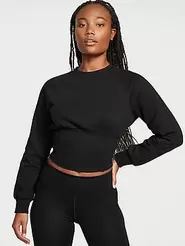 Cotton Fleece Corset Crewneck offers at $36.44 in Victoria's Secret