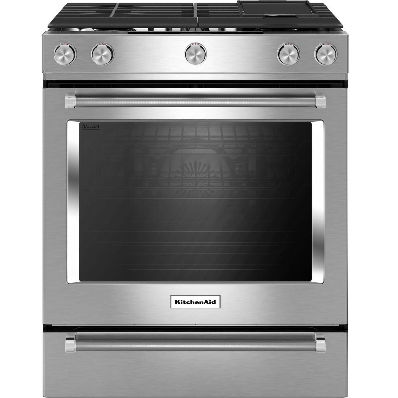 KitchenAid 30 inch Single Oven Gas Range offers at $2599.98 in Trail Appliances