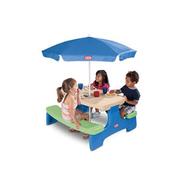 Little Tikes - Easy Store - Large blue & green Picnic Table with Umbrella offers at $139.99 in Toys R us