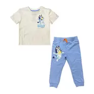 Bluey 2 PC Tee and Jogger Set Off White / Blue offers at $9.98 in Toys R us