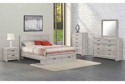 Aurora Oak 6-Piece Storage Bedroom Set offers at $1098 in Surplus Furniture