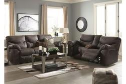 Boxberg Teak Reclining Sofa & Loveseat offers at $2648 in Surplus Furniture