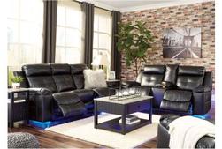 Kempten Black Double Reclining Sofa & Loveseat offers at $2748 in Surplus Furniture
