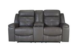 Jesolo Gray Reclining Loveseat w&Console offers at $1276 in Surplus Furniture