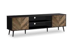 Black with Wood Doors 72" TV Console offers at $218 in Surplus Furniture