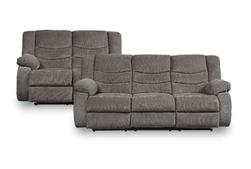 Tulen Gray Reclining Sofa & Loveseat offers at $2298 in Surplus Furniture