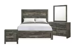 Beverly Rustic Charcoal 6 Piece Queen Bedroom Set offers at $1098 in Surplus Furniture