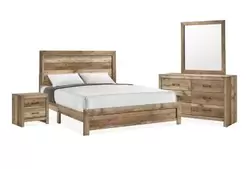 Beverly Rustic Hickory 6 Piece King Set offers at $948 in Surplus Furniture