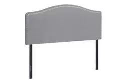 Queen Grey Leather Look Headboard w& Nailheads offers at $138 in Surplus Furniture