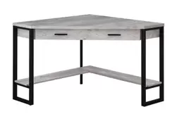 Grey& Black Metal Corner Computer Desk offers at $248 in Surplus Furniture