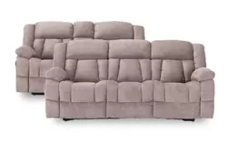 West Latte Reclining Sofa&Loveseat Set offers at $1918 in Surplus Furniture