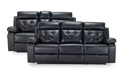 Berkeley Black Leather Match Power Sofa & Loveseat Set offers at $3198 in Surplus Furniture