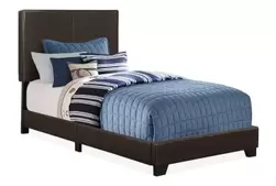 Chocolate Twin Bed Complete offers at $168 in Surplus Furniture