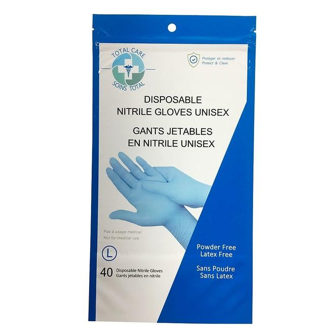 Total Care Nitrile Powder-Free Disposable Gloves - Blue - One Size - 40 Pack offers at $11.29 in Staples