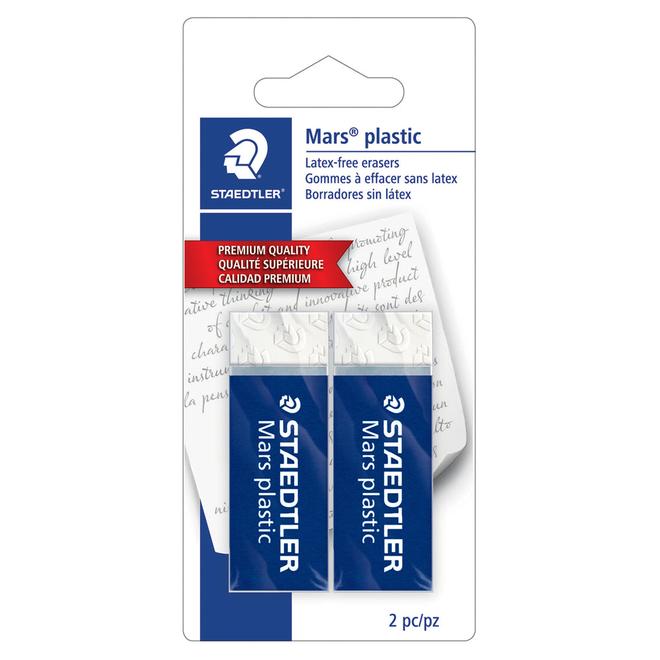 Staedtler Mars Plastic Premium Eraser - White - 2 Pack offers at $3.19 in Staples