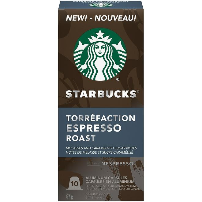 Starbucks Nespresso Original System Espresso Capsules - 10 Pack offers at $12.99 in Staples