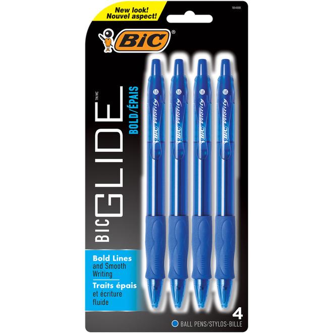 BIC Velocity Bold Ballpoint Pens - 1.6 mm - Blue - 4 Pack offers at $4.99 in Staples