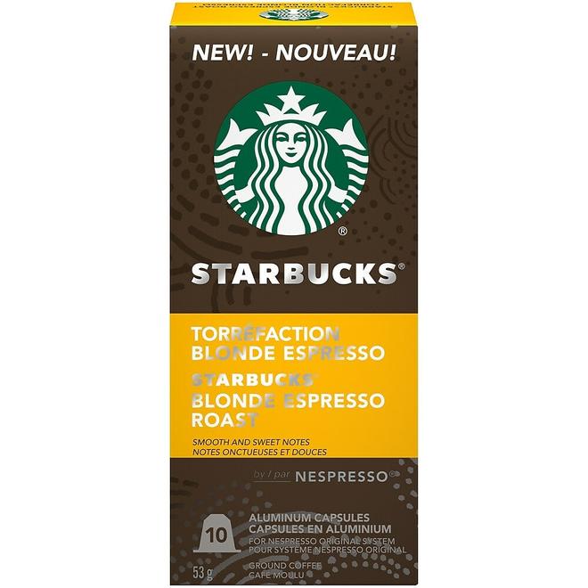 Starbucks Nespresso Original System Blonde Espresso Capsules - 10 Pack offers at $12.99 in Staples