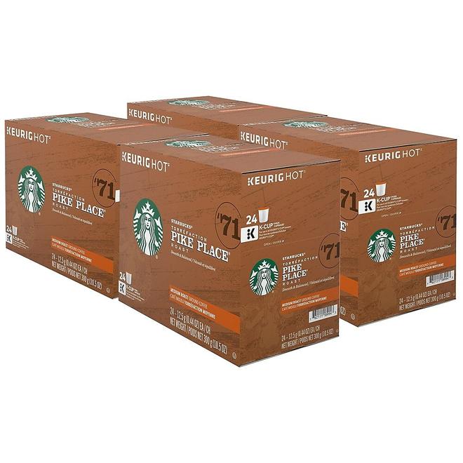Starbucks Pike Place Roast Coffee K-Cup Pods - Medium - 96 Pack offers at $69.99 in Staples
