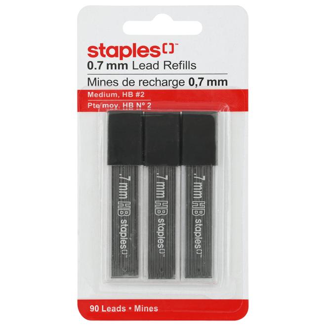 Staples Mechanical Pencil Lead Refills - 0.7mm - HB - 90 Leads offers at $4.69 in Staples