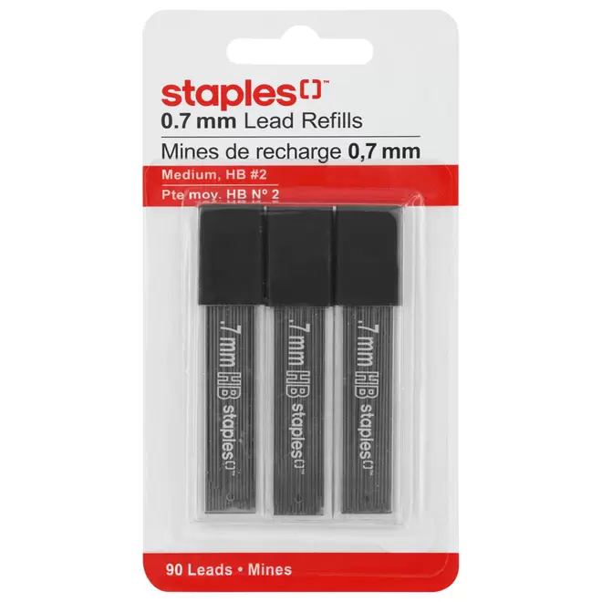 Staples Mechanical Pencil Lead Refills - 0.7mm - HB - 90 Leads offers at $4.79 in Staples