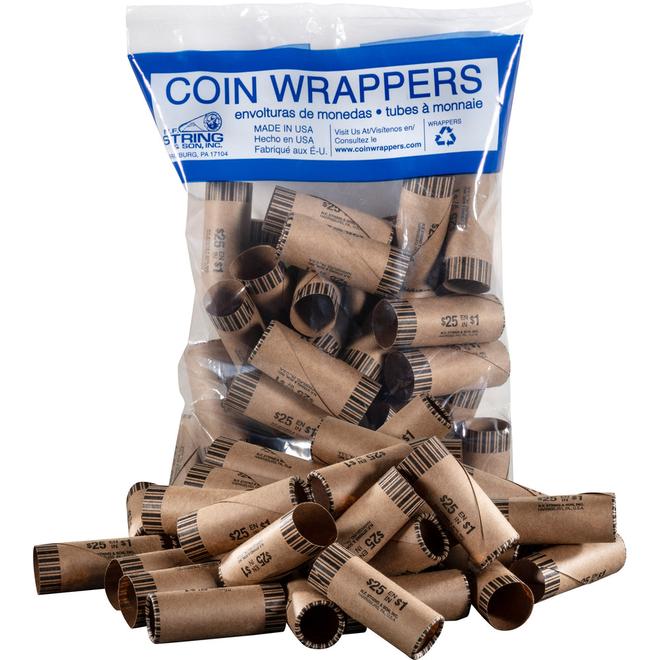 Paper Coin Tube, Dollars, 36 Pack offers at $2.49 in Staples
