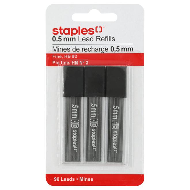 Staples Mechanical Pencil Lead Refills - 0.5mm - HB - 90 Leads offers at $4.69 in Staples