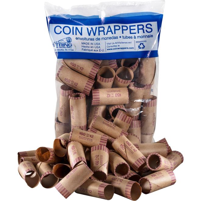 Paper Coin Tube, 2-Dollar Coins, 36 Pack offers at $2.49 in Staples